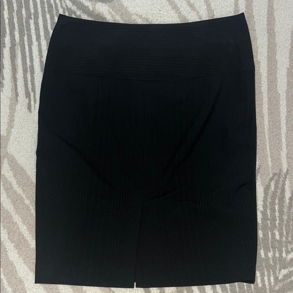 π’π The Limited Black Pin Stripe Pencil Skirt with Front Button Detail ππ’ - Picture 3 of 6